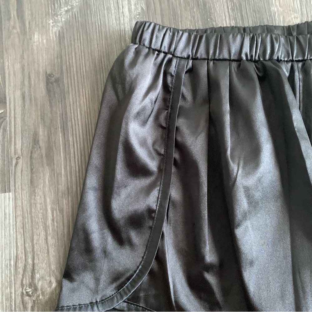 Faux Silky Black Pajama Set - Picture 7 of 7